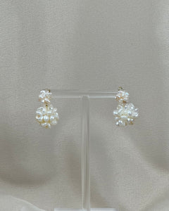 Double Cluster Pearl Studs