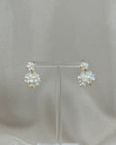 Double Cluster Pearl Studs