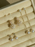 Double Cluster Pearl Studs