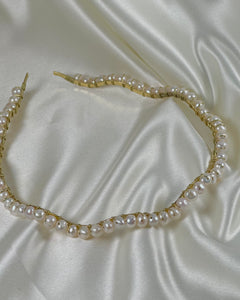 Gold Pearl wave headband