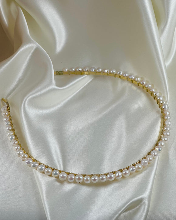 Gold Pearl headband