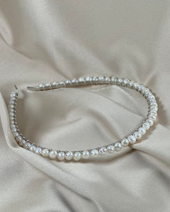 Silver Pearl headband