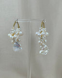 Statement Pearl Wrap Hoops - With Petal