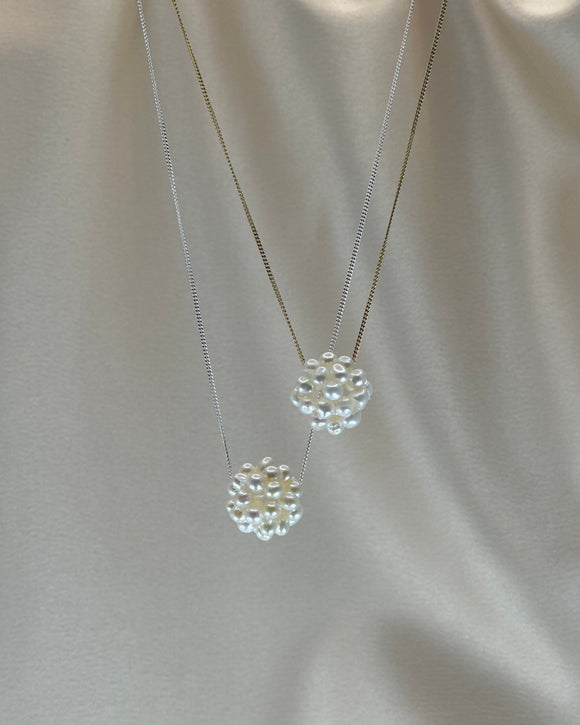 Cluster Pearl Necklace