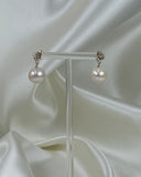 Topaz Pearl Stud - Round
