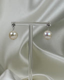 Topaz Pearl Stud - Round