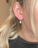 Topaz Pearl Stud - Teardrop