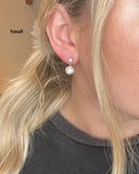 Topaz Pearl Stud - Round