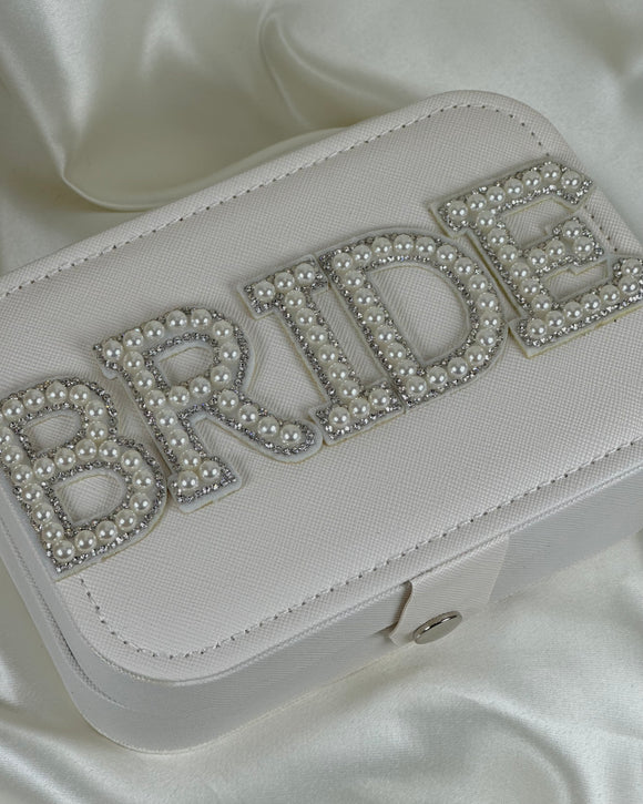 Pearl Embellished Jewellery Box - Bride
