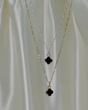 Clover Necklace Small - Onyx