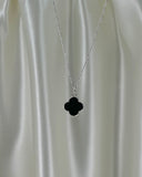 Clover Necklace Large - Onyx