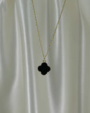 Clover Necklace Large - Onyx
