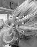 Silver Pearl Hair Pin - Mixed set of 8