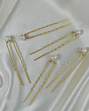 Gold Pearl Hair Pin - Medium