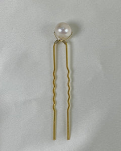 Gold Pearl Hair Pin - Large