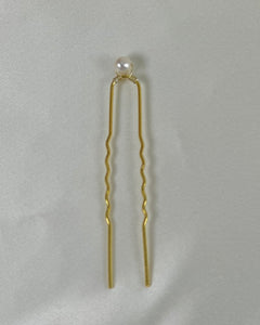 Gold Pearl Hair Pin - Small