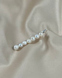 Silver Pearl hair slide - Bar