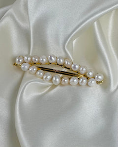 Gold Pearl hair slide - Diamond