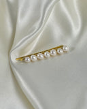 Gold Pearl hair slide - Bar