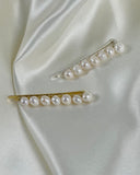 Gold Pearl hair slide - Bar