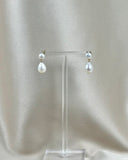 Teardrop Pearl Drop Stud - Off White