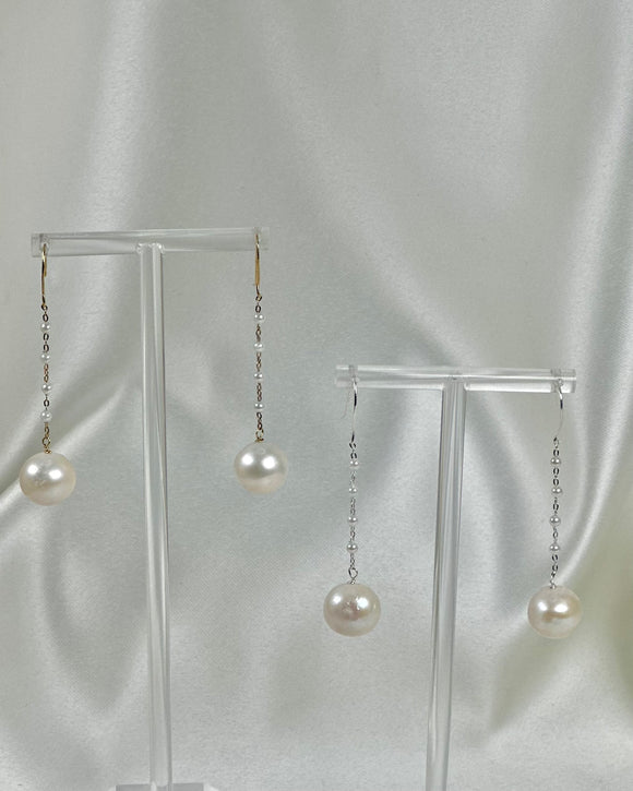 Pearl Chain Earring - Short