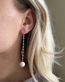 Pearl Chain Earring - Long