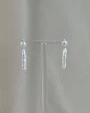 Stick Pearl Drop Stud
