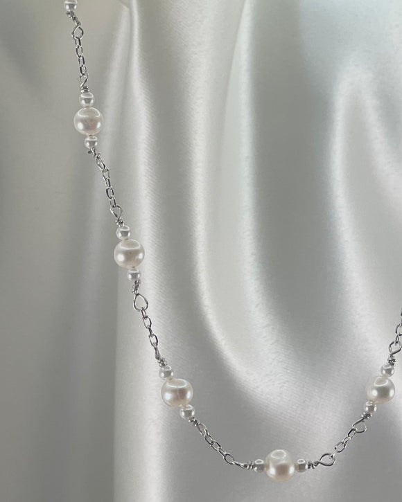 Pearl Trio Scatter Necklace