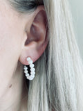 Gold Pearl Hoop